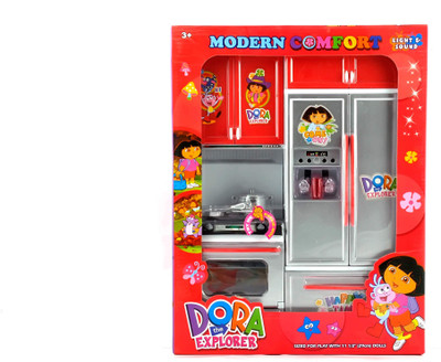 

Dora 2 Piece Kitchen Set For Kids | Multi Color & Model | Light & Sound | Heavy Duty | Hard Body