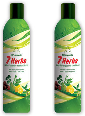 

GOWDURBAR 7 HERBS 100% AYURVEDIC NATURAL SHAMPOO WITH CONDITIONER PACK OF TWO(500 ml)