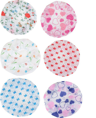 

HOMIZE Waterproof Elastic Plastic Random Design Hair Cover shower Cap