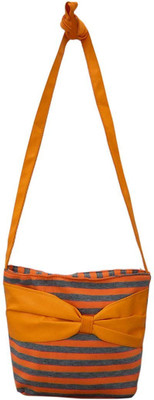 

High Valley Fashion Women Casual Orange, Grey PU Sling Bag, Grey;orange