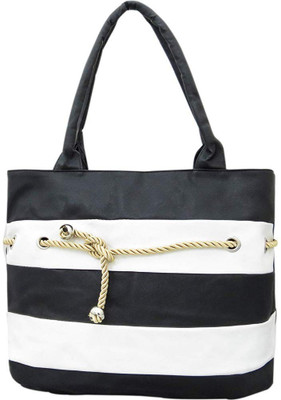 

High Valley Fashion Women Casual Black, White PU Shoulder Bag