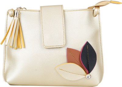 

Aadhunik Libaas Girls Casual Beige PU Sling Bag