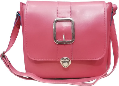 

Raju purse collection Women Casual Pink PU Sling Bag