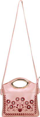 

Aadhunik libaas Women Casual Pink PU Sling Bag