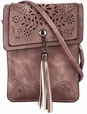 Skynova Women Casual Brown PU Sling Bag