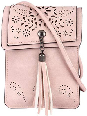 

Skynova Women Casual Pink PU Sling Bag