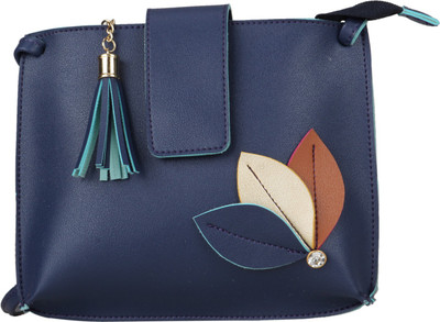 

Aadhunik Libaas Girls Casual Blue PU Sling Bag