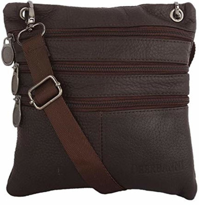 

Skynova Men & Women Casual Brown Genuine Leather Sling Bag