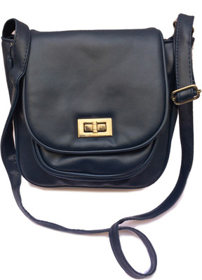 

Forever Women Casual Blue Synthetic Leather Sling Bag