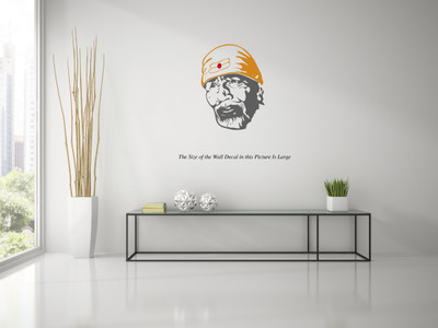 PEACOCKRIDE 2.54 cm Sai Baba Self Adhesive Sticker(Pack of 1)