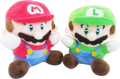 

Toy Mela Super Mario Bros 2 Pcs. / Set Mario And Luigi 10 Cms. Soft Toy Plush Stuffed Toys - 10 cm(Multicolor)