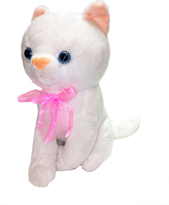 TALKING GANESHA Cute Baby Kitten With Meow Sound Stuffed Soft Toy for kids - White - 8 inch(White)