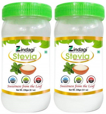 

Zindagi Stevia Powder - Sugarfree Stevia White Powder - Stevia Leaves Extract (Pack Of 2) Sugar(230 g, Pack of 2)