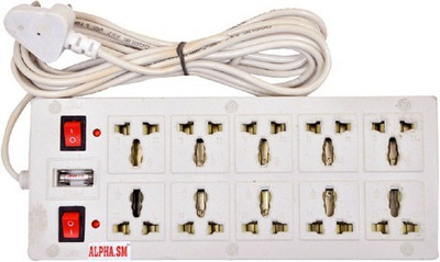 

alpha.sm 10+2 SOCKET SURGE PROTECTOR(WHITE) 10 Socket Surge Protector(White)