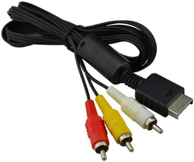 

SILVINO TV-out Cable AV CABLE 3 PIN(Black, For PlayStation, 5)