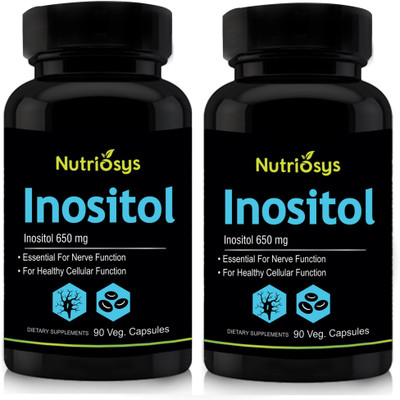 

Nutriosys Inositol 650mg ( Veg Capsules)- Pack of 2(180 No)