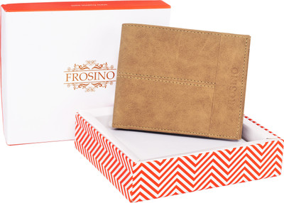 

FROSINO Men Tan Artificial Leather Wallet(5 Card Slots), Tan brown