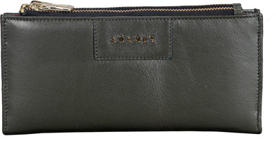 

Adamis Women Green Genuine Leather Wallet(11 Card Slots)