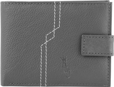 

Buff & Jack Men Grey Genuine Leather Wallet(11 Card Slots)