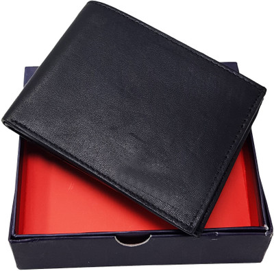 

Wildmount Men Black Genuine Leather Wallet(4 Card Slots)