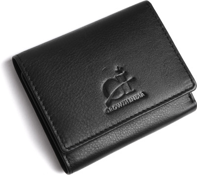 

Growth India Men Black Genuine Leather Wallet(8 Card Slots)