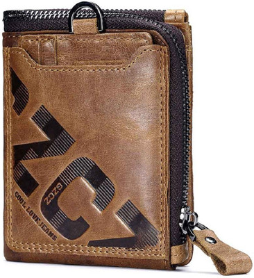 

SPL Men Brown Genuine Leather Wallet(11 Card Slots)