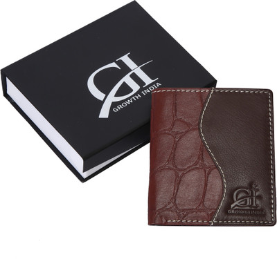 

Growth India Men Multicolor Genuine Leather Wallet(10 Card Slots), Brown
