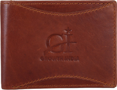 

Growth India Men Brown Genuine Leather Wallet(8 Card Slots)