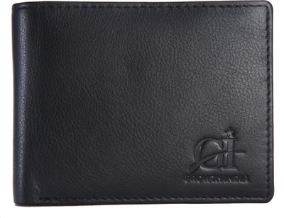 

Growth India Men Black Genuine Leather Wallet(10 Card Slots)