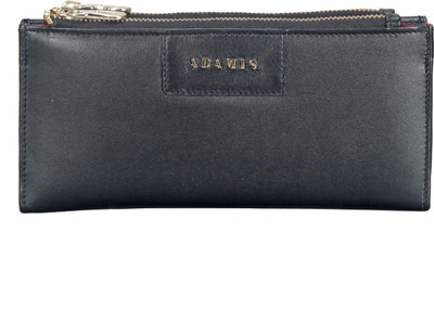 

Adamis Women Black Genuine Leather Wallet(11 Card Slots)