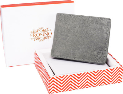 

FROSINO Men Grey Genuine Leather Wallet(6 Card Slots)