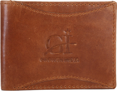 

Growth India Men Tan Genuine Leather Wallet(8 Card Slots)