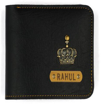 

The Junket Men Black Artificial Leather Wallet(3 Card Slots)