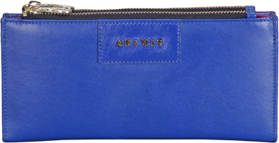

Adamis Women Blue Genuine Leather Wallet(11 Card Slots)