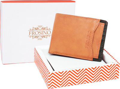 

FROSINO Men Tan Artificial Leather Wallet(8 Card Slots), Tan brown