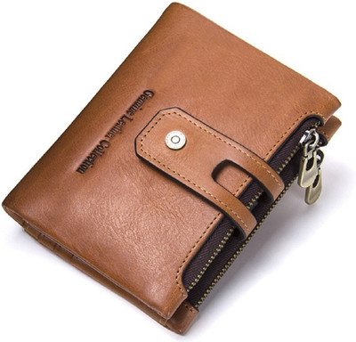 

SPL Men Brown Genuine Leather Wallet(9 Card Slots)