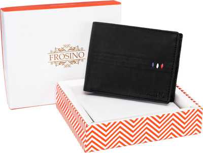 

FROSINO Men Black Artificial Leather Wallet(6 Card Slots)