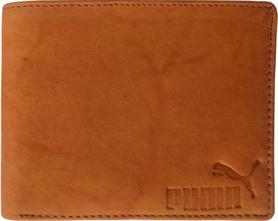 Puma Men Casual Tan Genuine Leather Wallet(6 Card Slots)