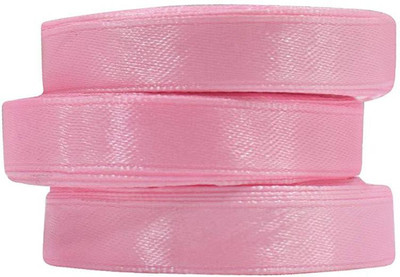

AsianHobbyCrafts Satin Ribbon, Baby Pink (12mmx10m, Pack of 3)