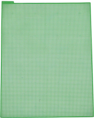 AsianHobbyCrafts Plastic Cross Stitch Canvas Sheet for Cross Stitch Craft, Sewing, Embroidery, Light Green (6 Count, 11x10-inches)