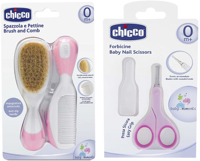 

Chicco Brush And Comb and Nail Scissor Set (Pink)(Pink)