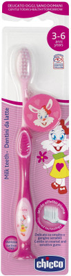 

Chicco Chicco Milk Teeth Pink 3-6 Yrs Extra Soft Toothbrush