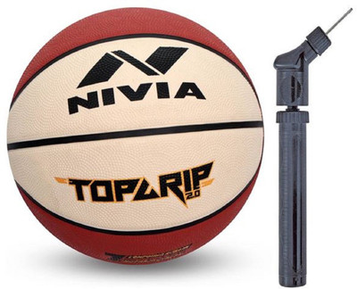 

Nivia Top Grip 2.0 Basketball S- + Double Action Pump Basketball - Size: (Pack of 2, Multicolor