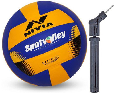 

Nivia Spot Volley Volleyball + Double Action Air Pump Volleyball - Size: (Pack of 2, Multicolor