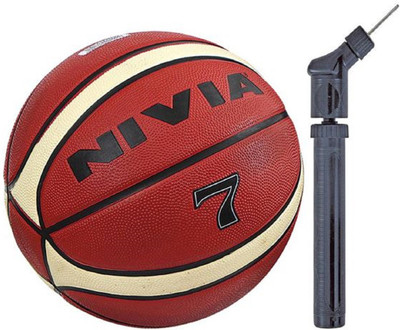

Nivia Engraver Basketball S- + Double Action Pump Basketball - Size: (Pack of 2, Multicolor