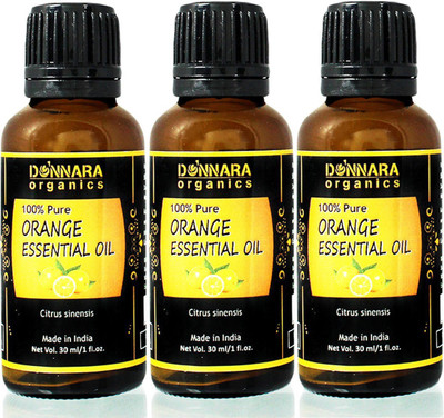 

Donnara Organics 100% Pure Orange Essential oil- Natural & Undiluted Combo pack of 3 bottles of 30 ml(90 ml)(90 ml)