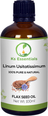 

Ks Essentials 100% Pure Flax Seed Carrier Oil (Linum Usitatissimum) (100ml)(100 ml)