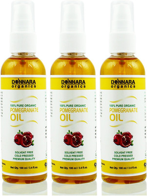 

Donnara Organics 100% Pure Pomegranate oil Combo pack of 3 bottles of 100 ml(300 ml)(300 ml)