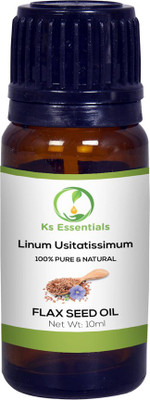 Ks Essentials 100% Pure Flax Seed Carrier Oil (Linum Usitatissimum) (10ml)(10 ml)