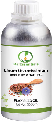 

Ks Essentials 100% Pure Flax Seed Carrier Oil (Linum Usitatissimum) (1000ml)(1000 ml)